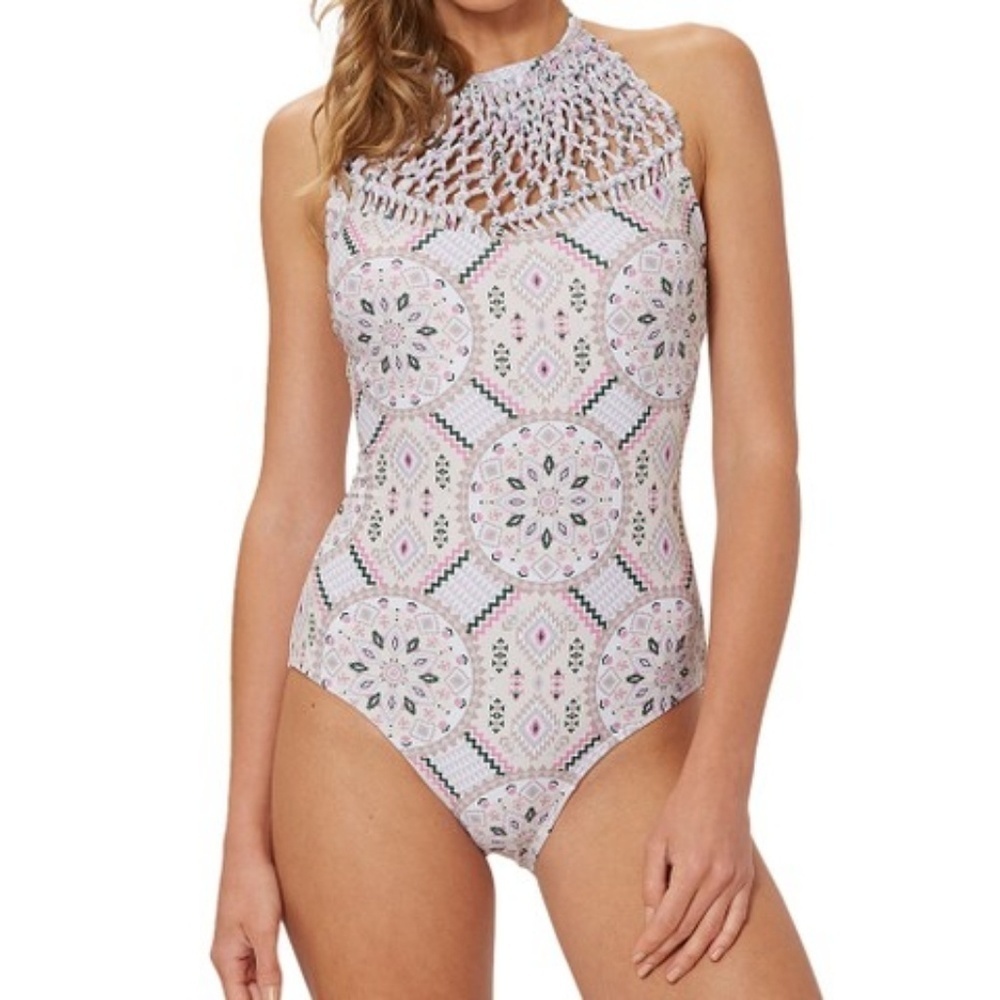 Marilyn Monroe Aztec Medallions Halter Swimsuit One-piece NEW